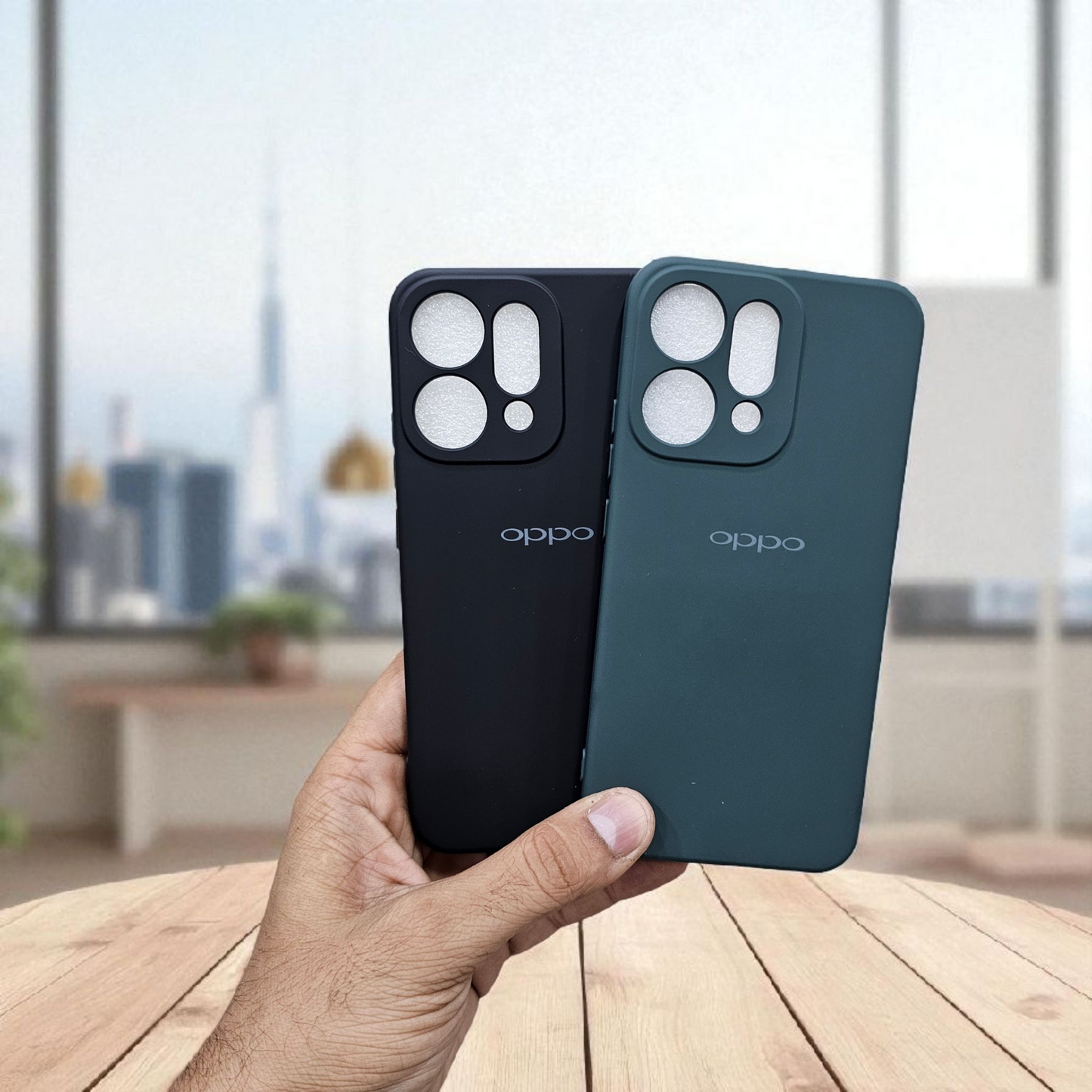 (Pack of 2) Oppo Reno 14 Pro 5G Silicone Case Cover - Combo 1