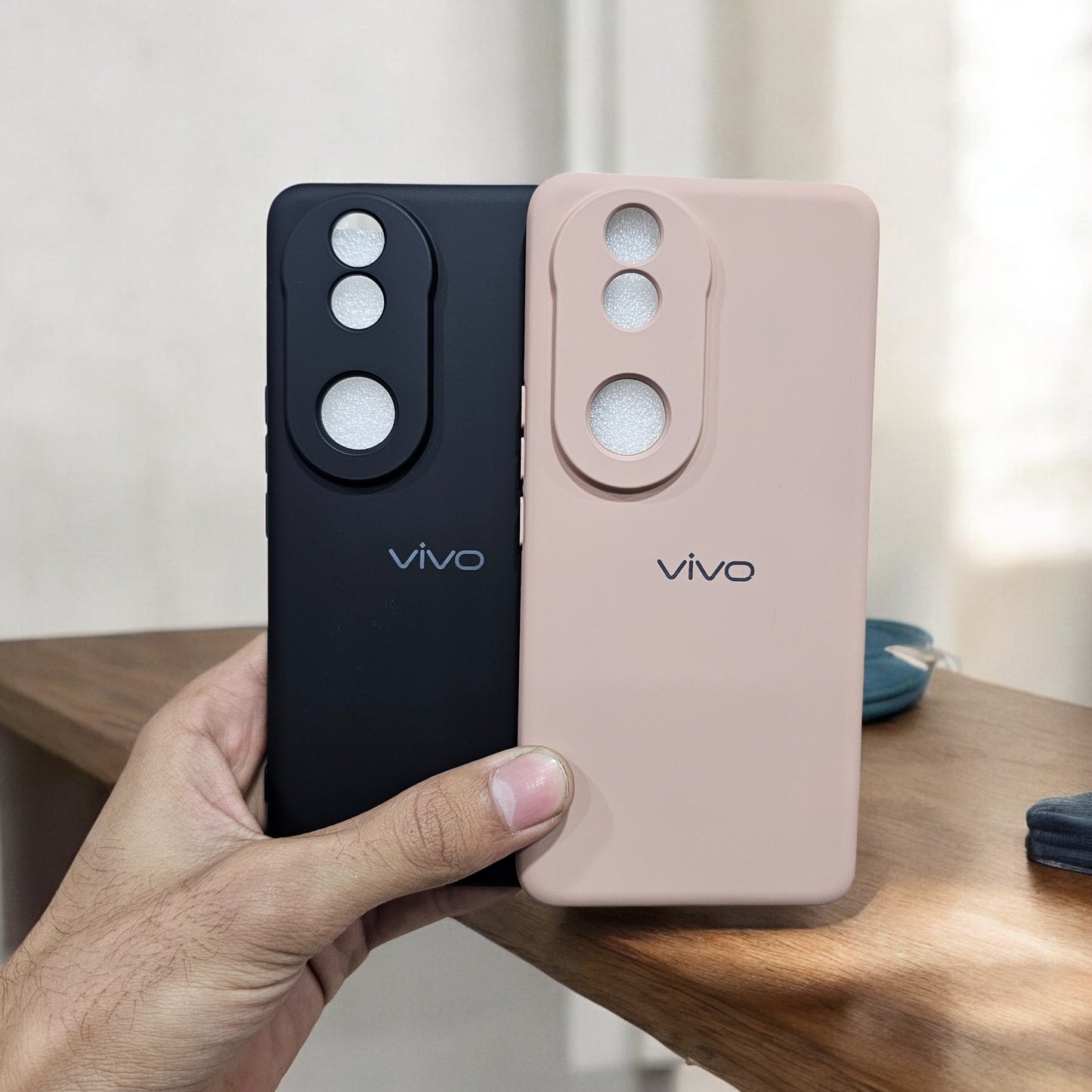 (Pack of 2) Vivo V50/V50e 5G Silicone Case Cover - Pattern 1