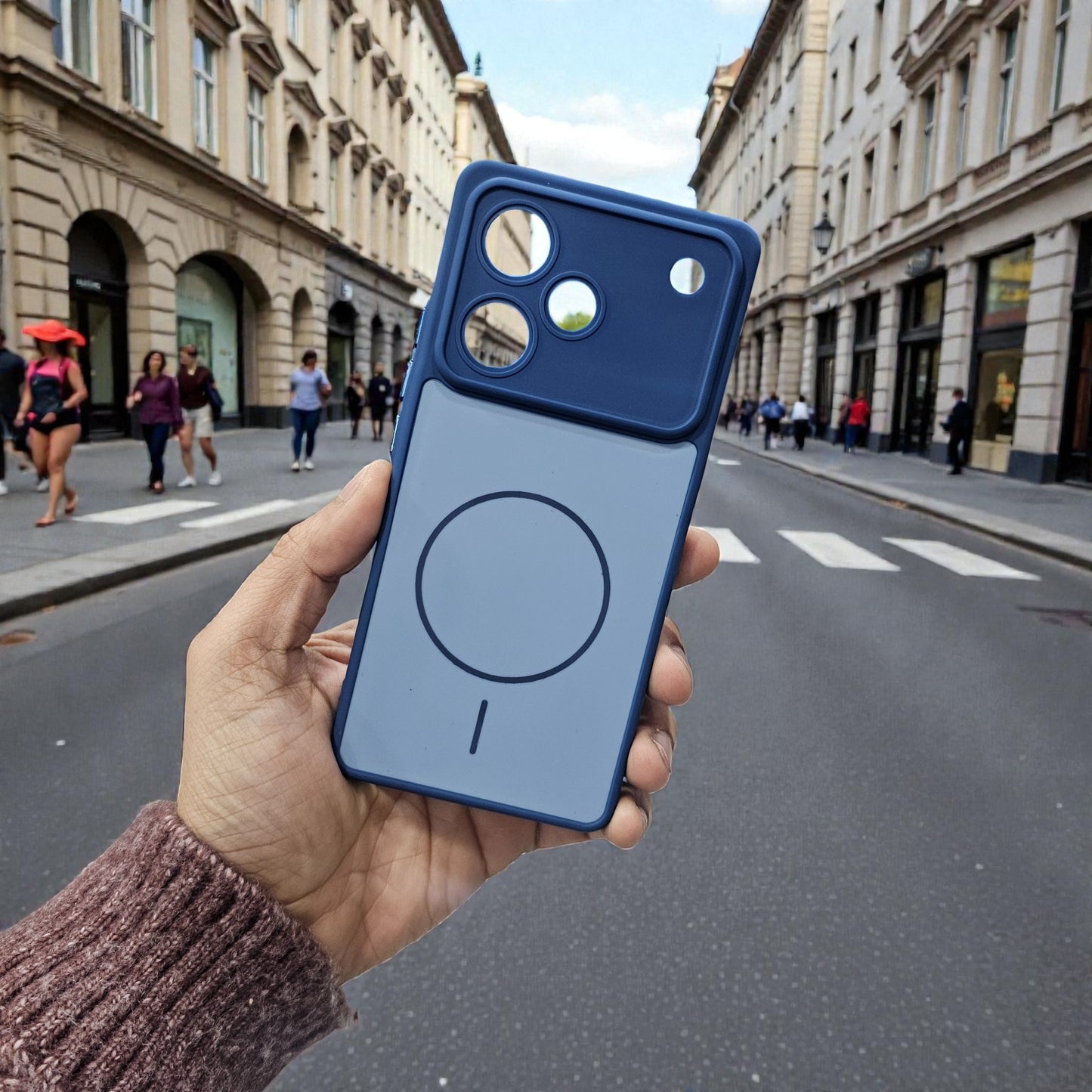 Realme P4 Pro 5g Premium Magsafe Printed New Candy Color Back Case - Blue