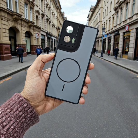 Motorola Moto Edge 50 Fusion 5g Premium Magsafe Printed New Candy Color Back Case - Black