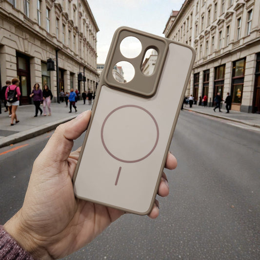 Vivo V60/T4 Pro 5g Premium Magsafe Printed New Candy Color Back Case - Brown