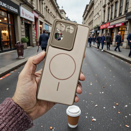 Vivo T2 Pro 5g Premium Magsafe Printed New Candy Color Back Case - Brown