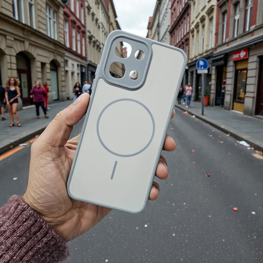 Oppo F31/A6 Pro 5g Premium Magsafe Printed New Candy Color Back Case - Grey