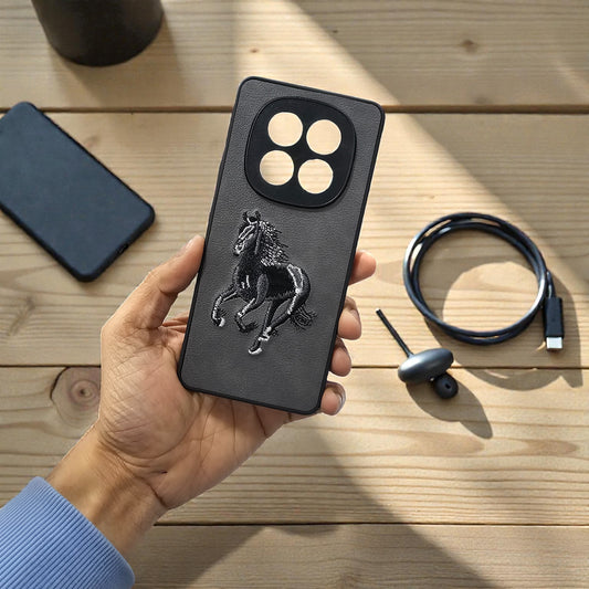 Redmi Note 15 5g Premium Polo Santa Barbara Leather Back Case Cover - Grey