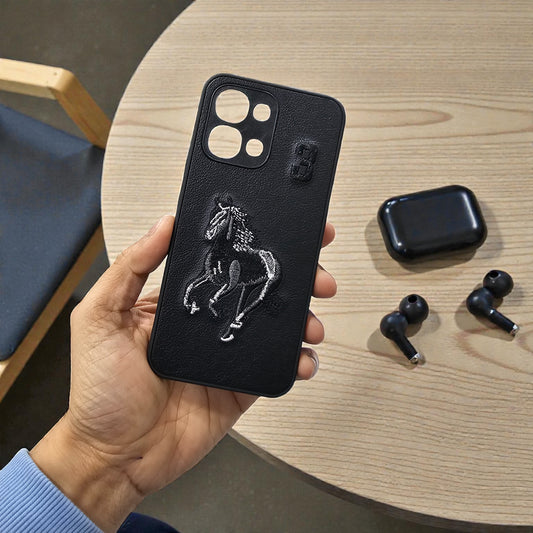 Oppo F31/A6 Pro 5g Premium Polo Santa Barbara Leather Back Case Cover - Black