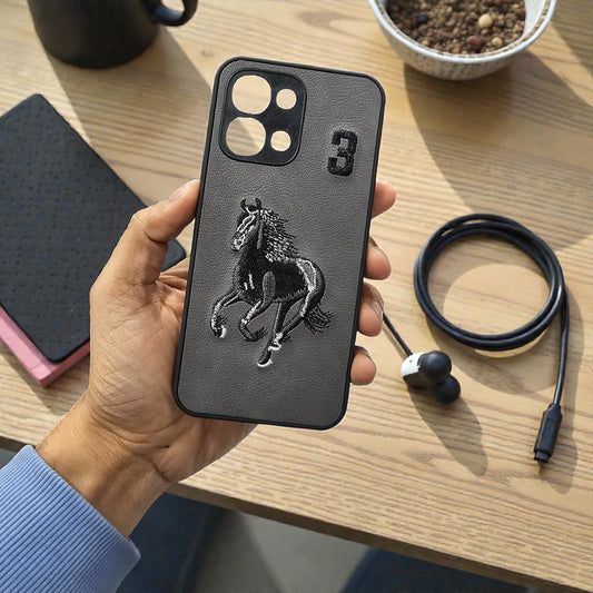 Oppo F31/A6 Pro 5g Premium Polo Santa Barbara Leather Back Case Cover - Grey