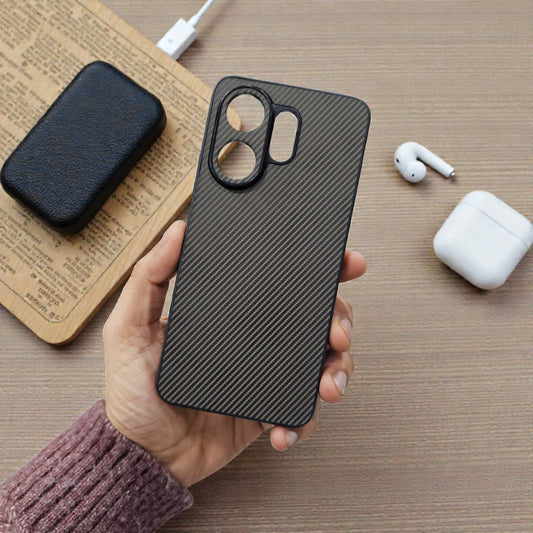 Vivo V60/T4 Pro 5g Premium Carbon Fiber Back Case Cover - Brown