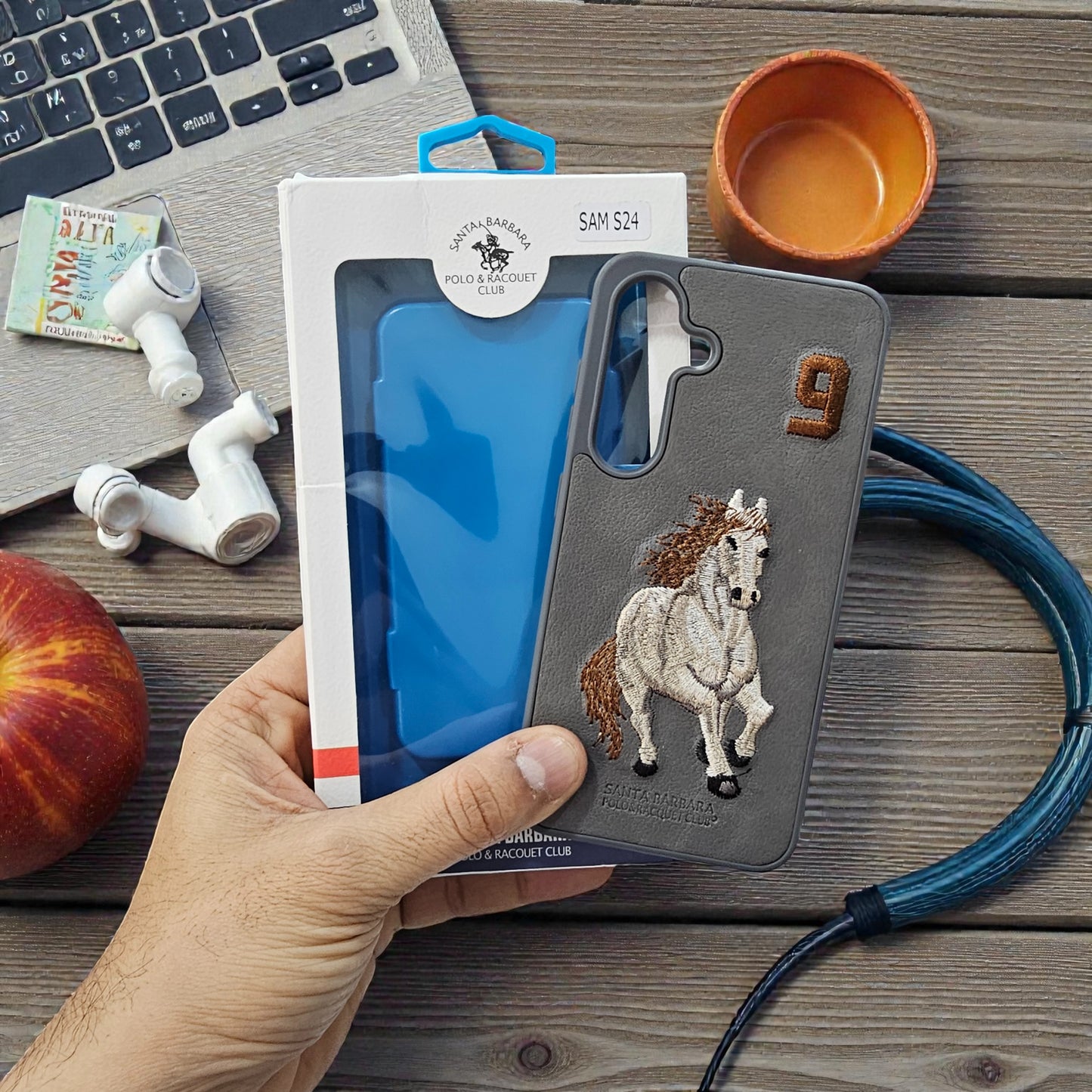 Samsung S24 5g Premium US POLO Assn. Embroidery Leather case - Jockey 6