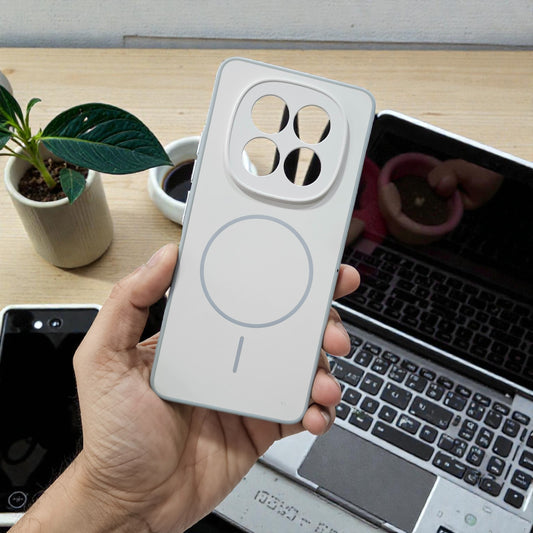 Redmi Note 15 5g Premium Magsafe Printed Candy Color Back Case - Cream White