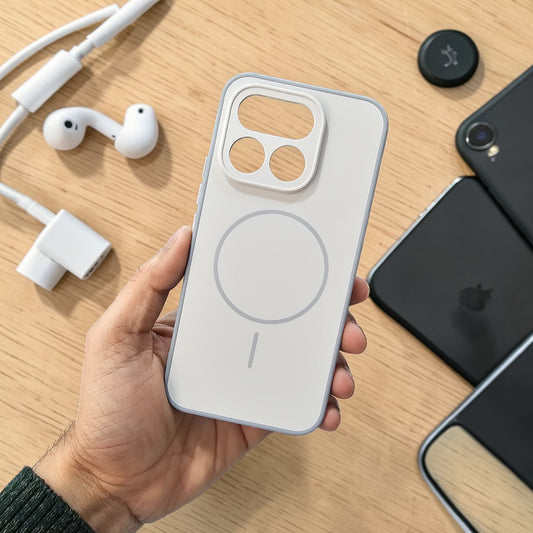 Realme 16 Pro Plus 5g Premium Magsafe Printed Candy Color Back Case - Cream White