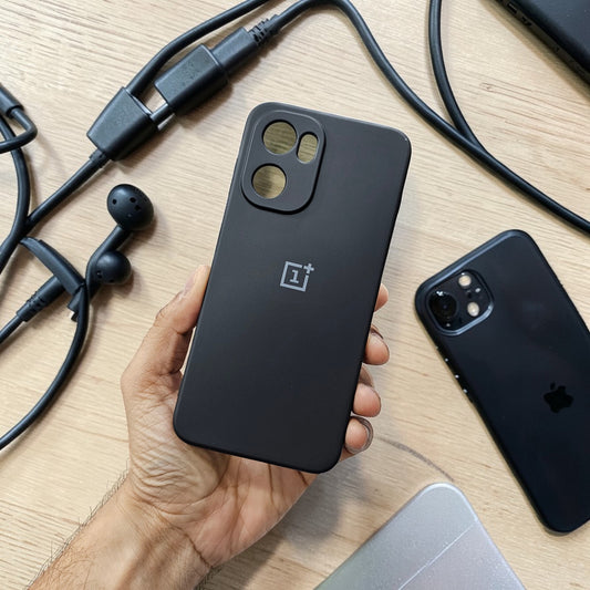 OnePlus 15R 5g Premium Soft Silicone Back Case Cover - Black