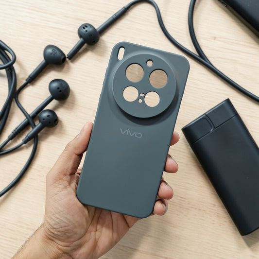 Vivo X300 Pro 5g Premium Soft Silicone Back Case Cover - Grey