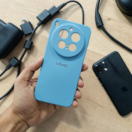 Vivo X300 Pro 5g Premium Soft Silicone Back Case Cover - Sky Blue
