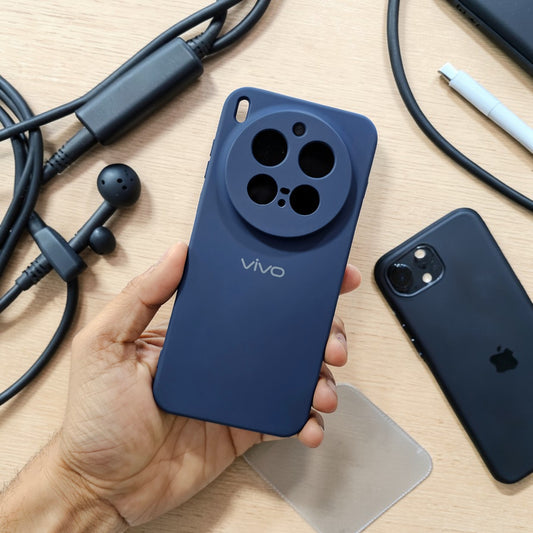 Vivo X300 Pro 5g Premium Soft Silicone Back Case Cover - Dark Blue