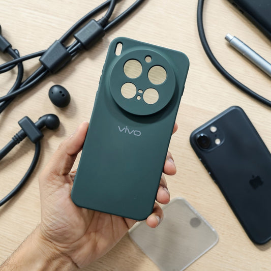 Vivo X300 Pro 5g Premium Soft Silicone Back Case Cover - Dark Green