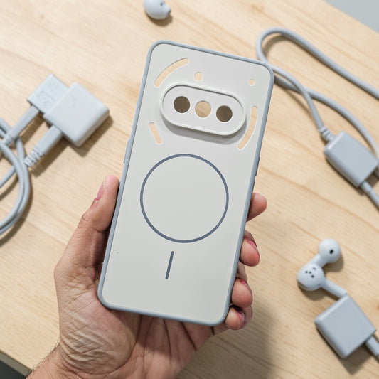 Nothing Phone 3A 5g Premium Magsafe Printed Candy Color Back Case - Cream White