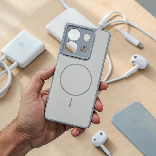 Redmi Note 13 5g Premium Magsafe Printed New Candy Color Back Case - Grey