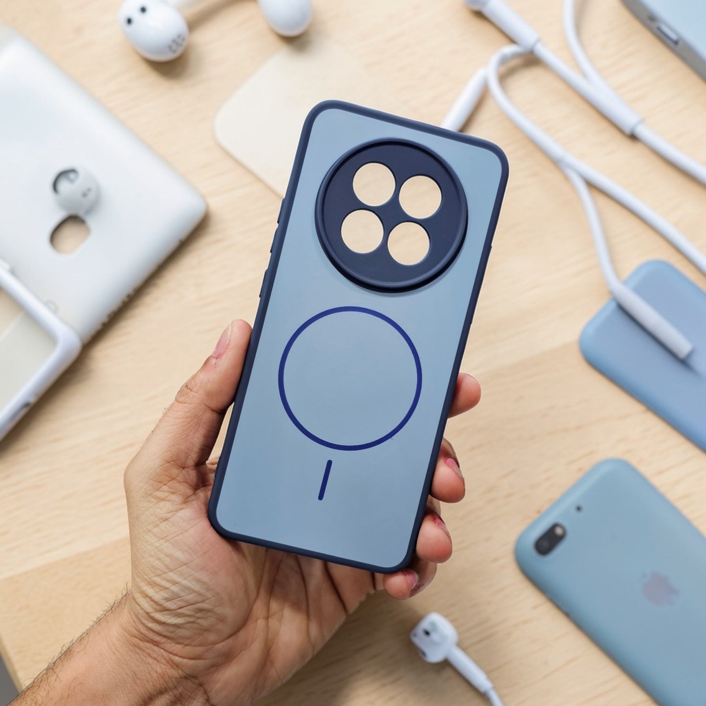 Oppo F29 Pro 5g Premium Magsafe Printed New Candy Color Back Case - Blue
