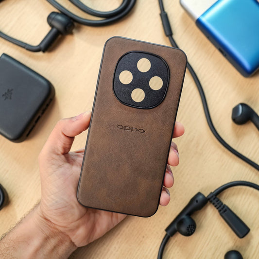 Oppo F31 Pro 5g Premium Leather Back Case Cover - brown