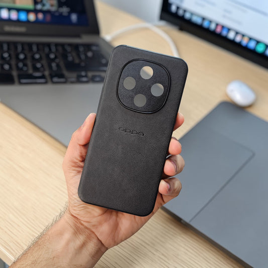 Oppo F31 Pro 5g Premium Leather Back Case Cover - Black