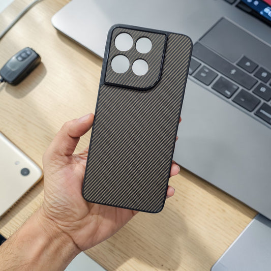 Motorola Moto G67 Power 5g Premium Carbon Fiber Back Case Cover - Brown