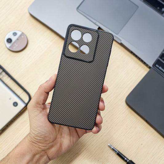 Motorola Moto G86 Power 5g Premium Carbon Fiber Back Case Cover - Brown