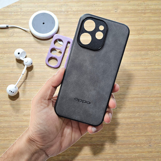 Vivo V70/V70 Elite 5g Premium Leather Back Case Cover - Grey