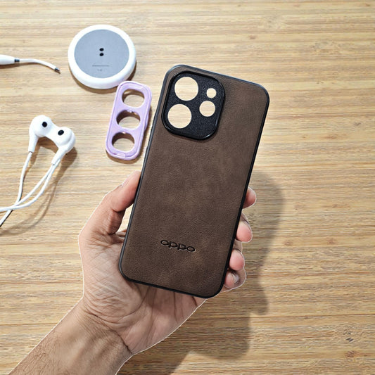 Vivo V70/V70 Elite 5g Premium Leather Back Case Cover - brown