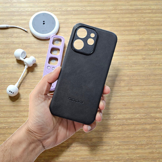 Vivo V70/V70 Elite 5g Premium Leather Back Case Cover - Black