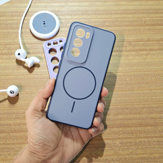 Oppo Reno 12 5g Premium Magsafe Printed Candy Color Back Case - Blue