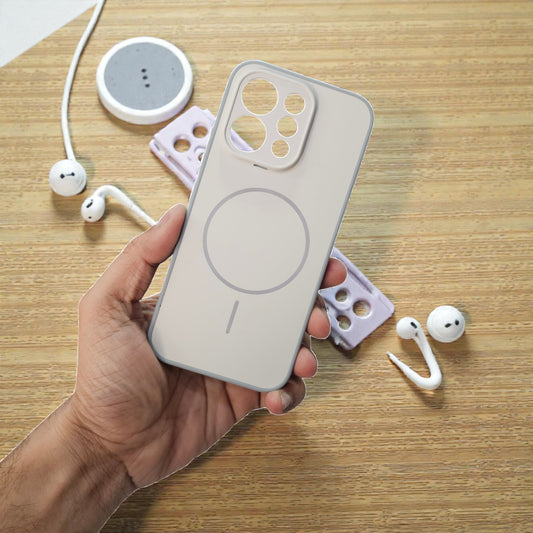 Vivo V70/V70 Elite 5g Premium Magsafe Printed Candy Color Back Case - Cream White