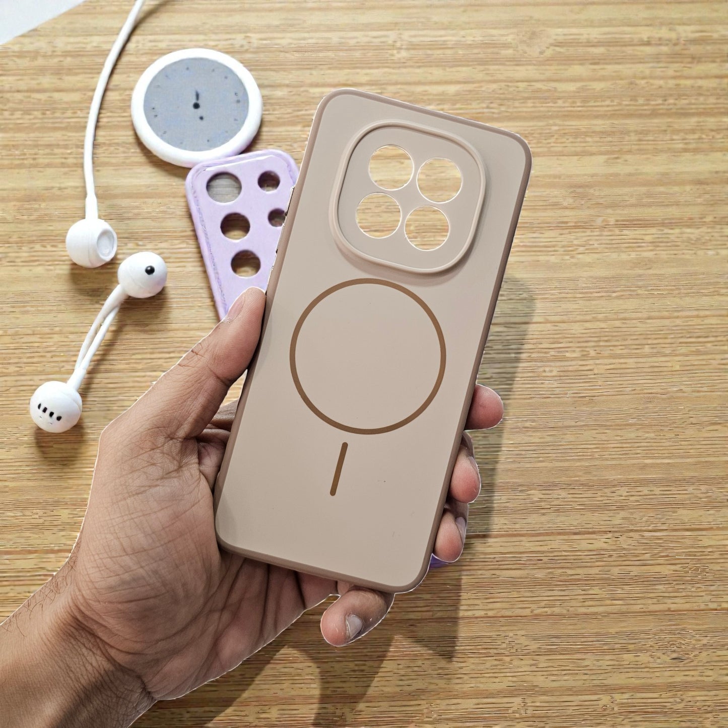 Oppo F29 5g Premium Magsafe Printed Candy Color Back Case - Brown