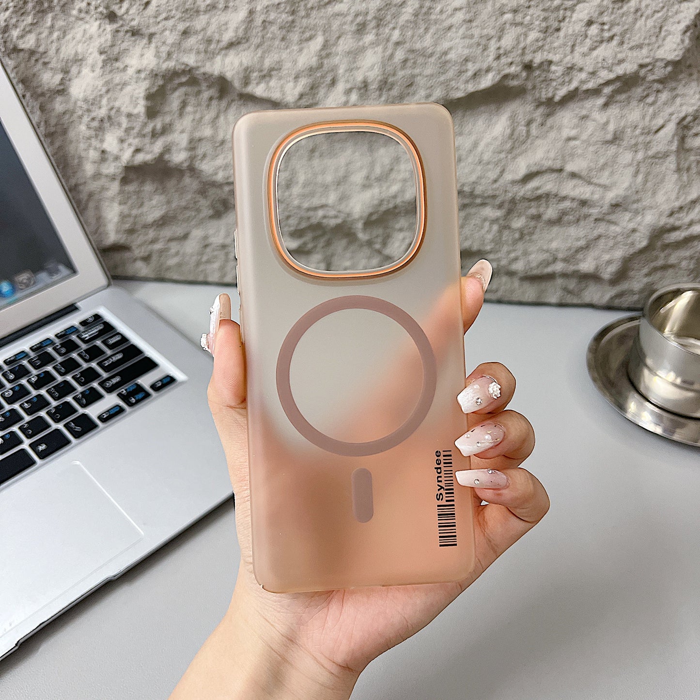 Redmi Note 14 Pro Plus 5G Premium Magnetic Frosted Ultra Slim Back Case - Desert Gold