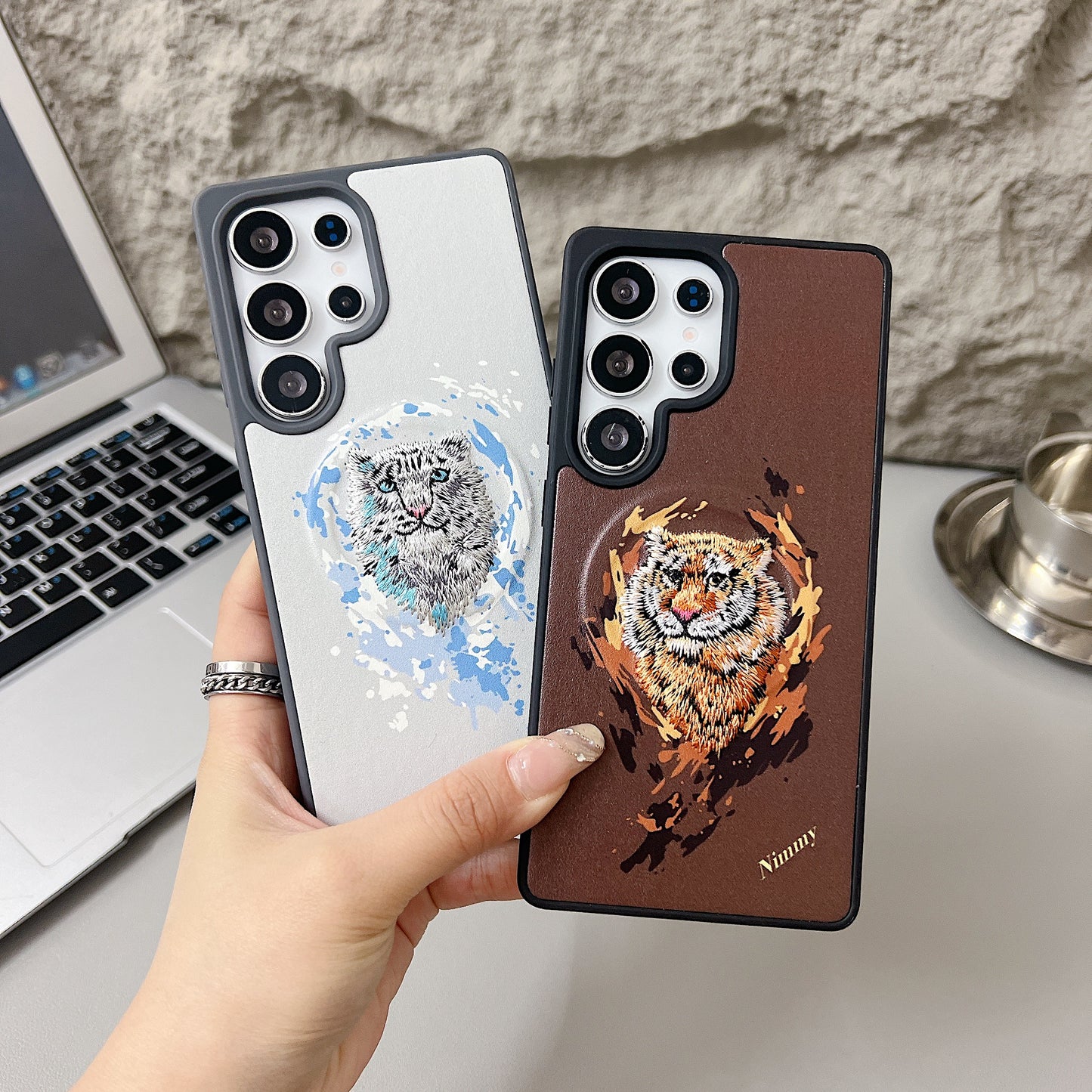 Samsung S23 Ultra 5G Premium US POLO Assn. Embroidery Leather case with Magsafe  - Tiger 2