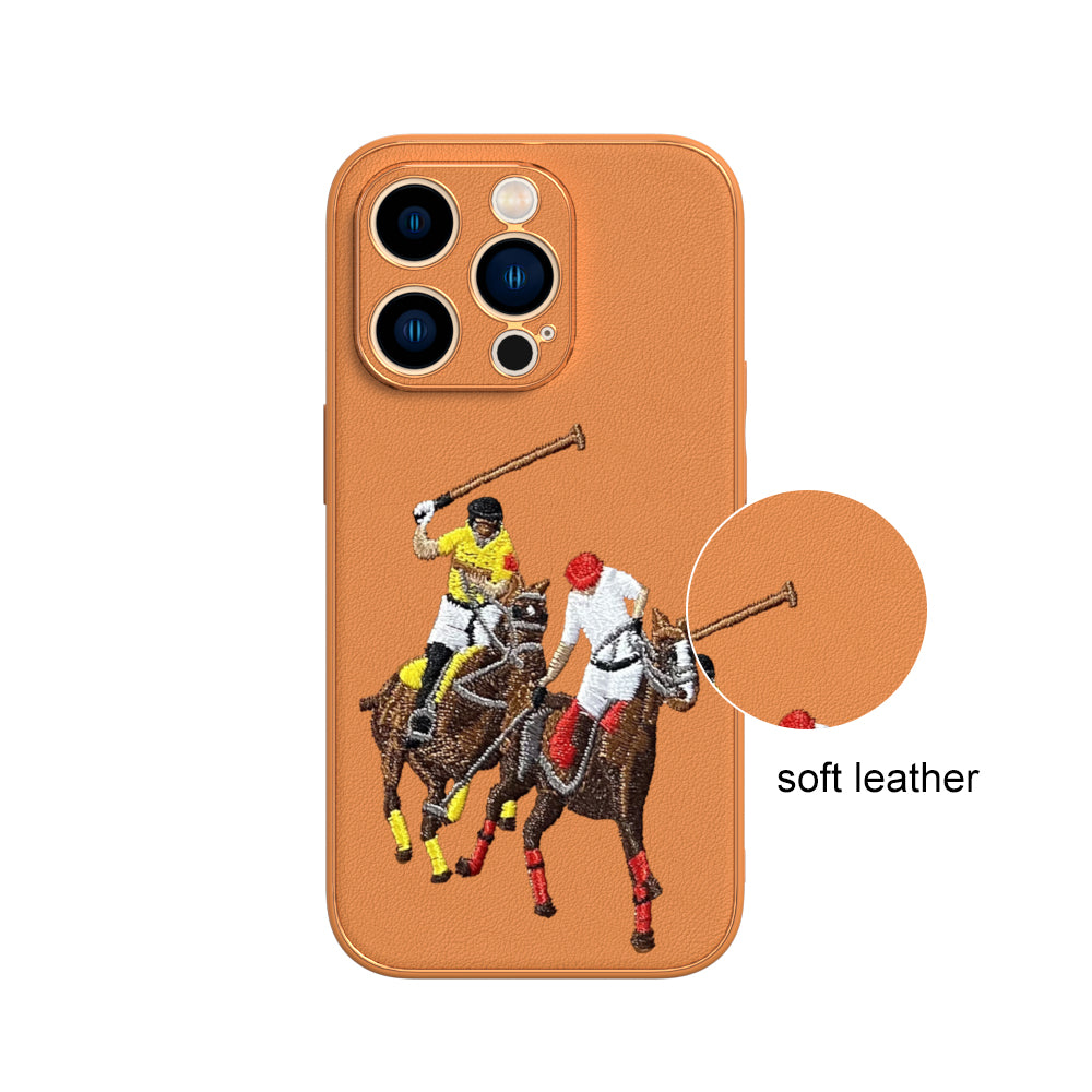 Apple iPhone 14 Pro Premium Embroidery Leather case - Pattern 3