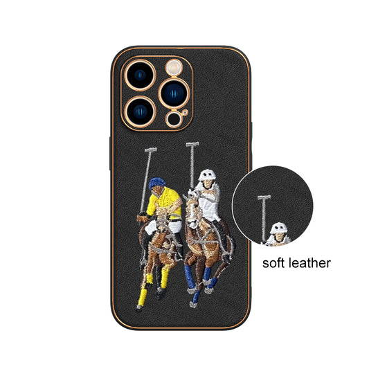 Apple iPhone 14 Pro Premium Embroidery Leather case - Pattern 1