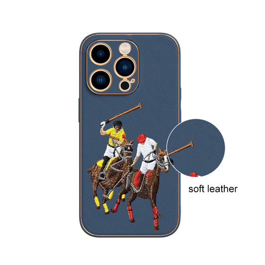 Apple iPhone 14 Pro Premium Embroidery Leather case - Pattern 2