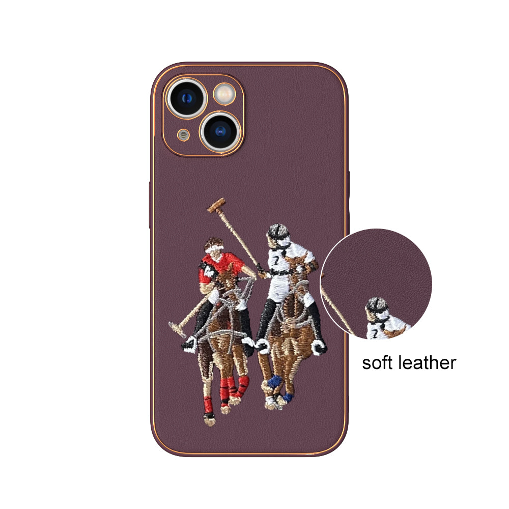 Apple iPhone 14 Premium Embroidery Leather case - Pattern 2