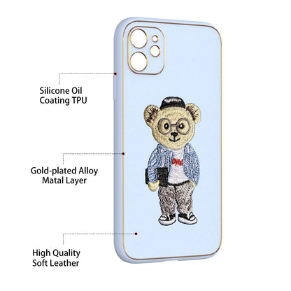 Apple iPhone 11 Premium Embroidery Leather case - Pattern 11