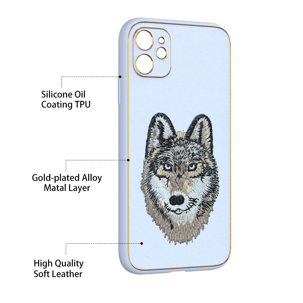 Apple iPhone 11 Premium Embroidery Leather case - Pattern 12
