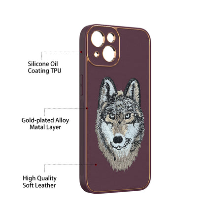 Apple iPhone 13 Premium Embroidery Leather case - Pattern 11
