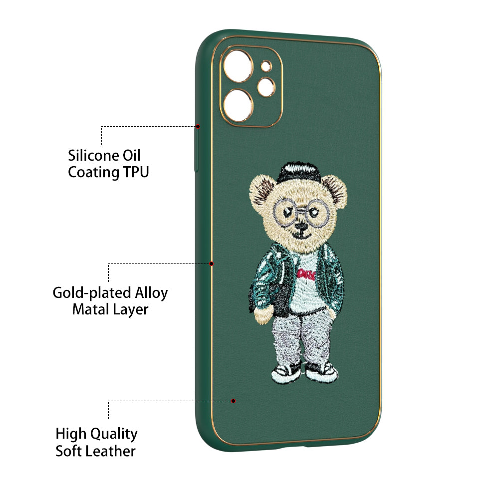 Apple iPhone 11 Premium Embroidery Leather case - Pattern 5