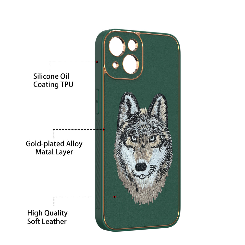 Apple iPhone 13 Premium Embroidery Leather case - Pattern 6