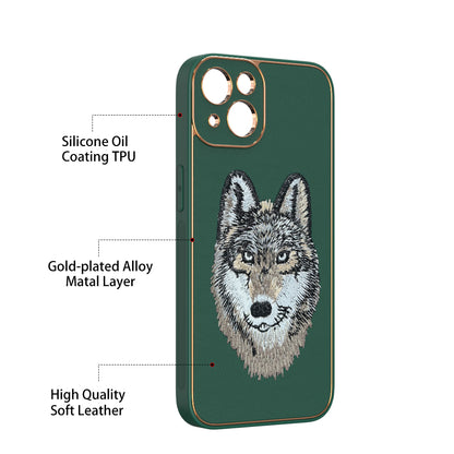 Apple iPhone 13 Premium Embroidery Leather case - Pattern 6