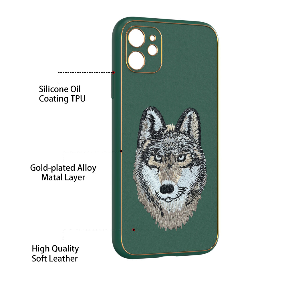 Apple iPhone 11 Premium Embroidery Leather case - Pattern 8