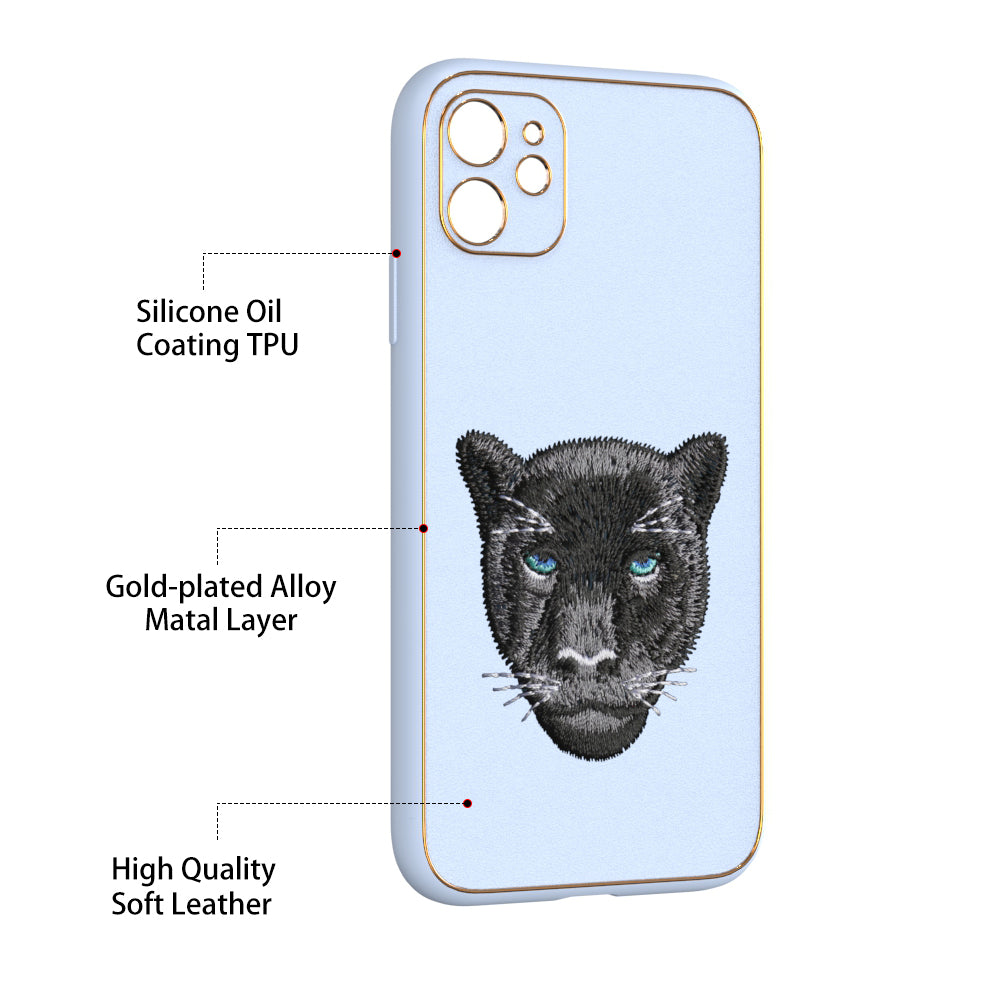 Apple iPhone 11 Premium Embroidery Leather case - Pattern 9