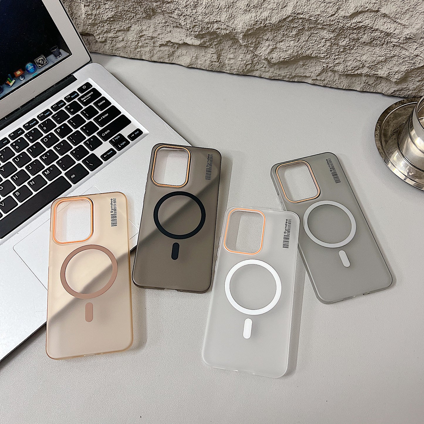 Oppo Reno 13 Pro 5G Premium Magnetic Frosted Ultra Slim Back Case - Desert Gold