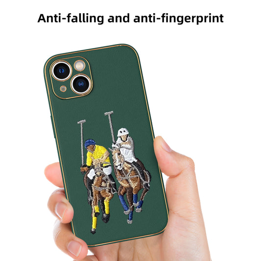 Apple iPhone 14 Premium Embroidery Leather case - Pattern 1