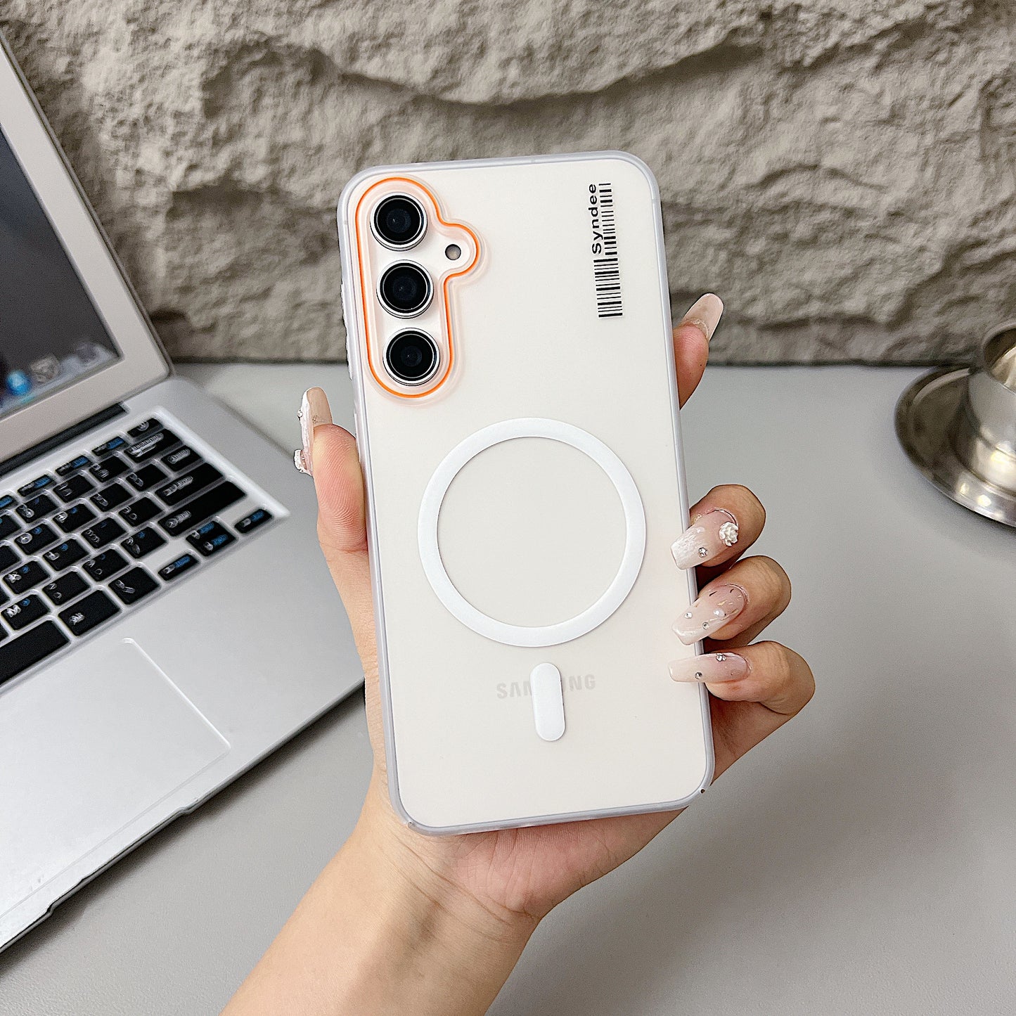 Samsung A17 5G Premium Magnetic Frosted Ultra Slim Back Case - White