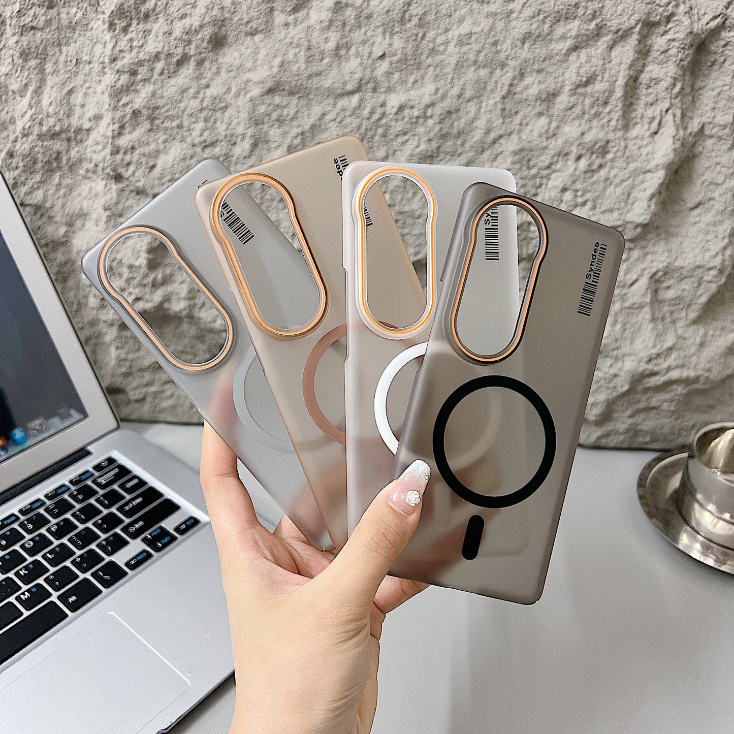 Vivo V40/V40 Pro/T3 Ultra 5g Premium Magnetic Frosted Ultra Slim Back Case - White
